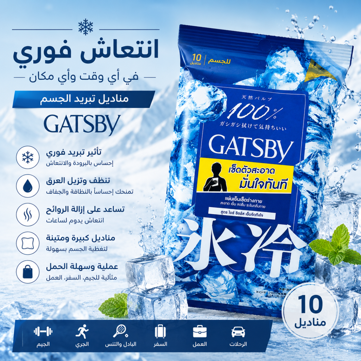 Ice Cooling Body Wipes